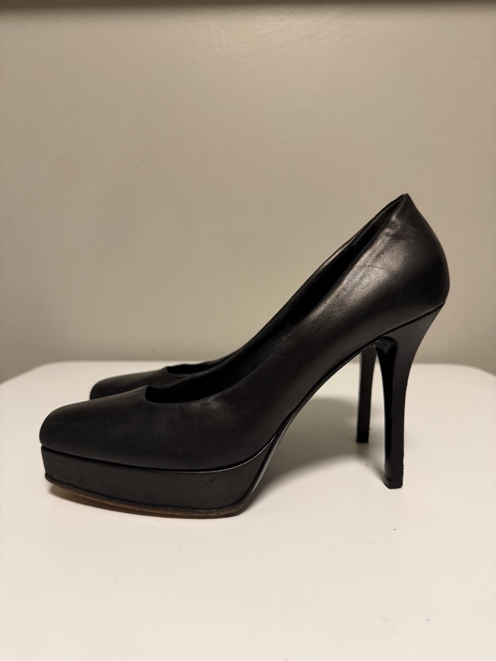 Gucci Marine Black Leather Platform Pump Women’s EU 39 US 9 UK 6